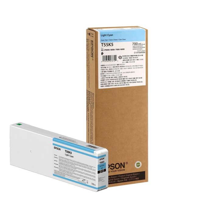 Tinta Epson T55K500 Light Cyan 700 ml Original para impresoras Pro