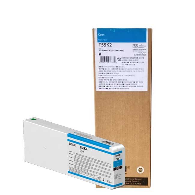 Tinta Epson T55K200 Cyan 700 ml Original para impresoras Pro