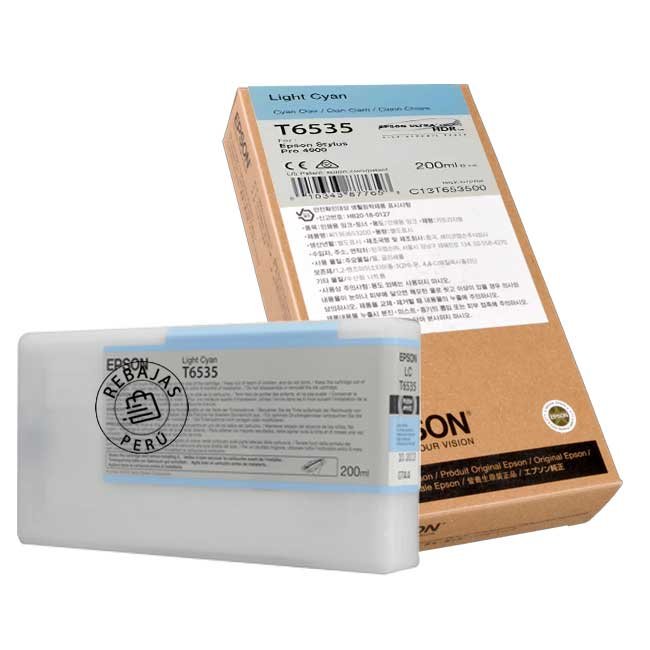 Tinta Epson T653500 Light Cyan original para impresoras Epson Stylus Pro