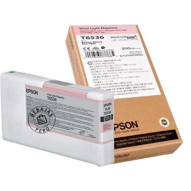 Tinta Epson T653600 Vivid Light Magenta original para impresoras Epson Stylus Pro