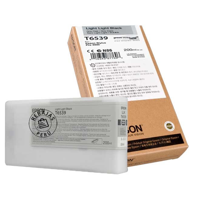 Tinta Epson T653900 Light Light Black original para impresoras Epson Stylus Pro