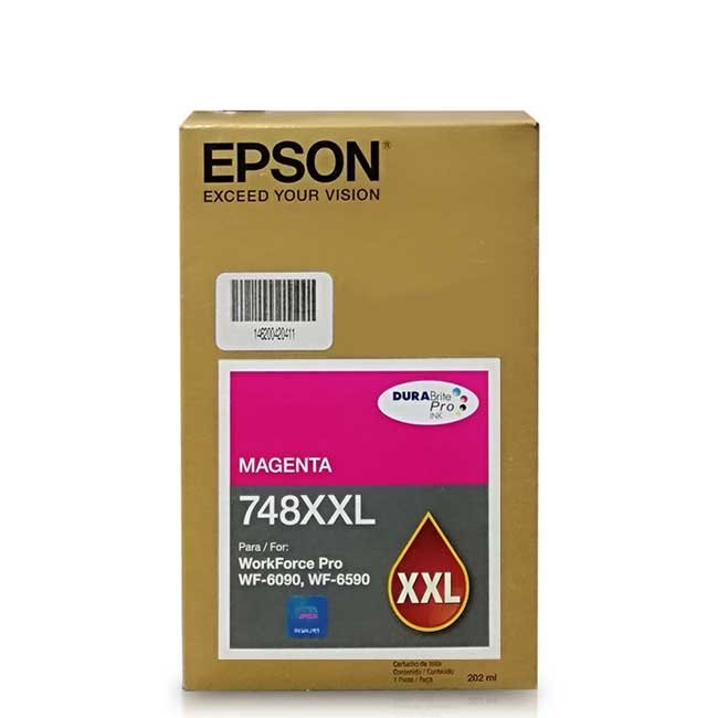 Tinta Epson 748XXL Magenta XXL Rendimiento Alto Original T748XXL320-AL
