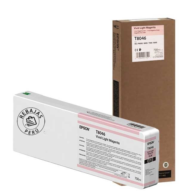 Tinta Epson T804600 Ultrachrome HD Vivid Light Magenta 700ml Original y Rendidora