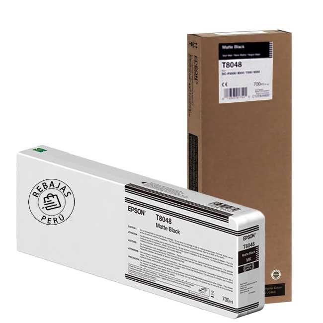 Tinta Epson T804800 Ultrachrome HD Matte Black 700ml Original y Rendidora
