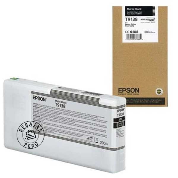 Tinta Epson T913800 UltraChrome HD Matte Black | Alta calidad y durabilidad