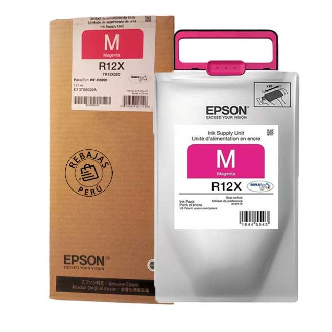Tinta Epson TR12X320-AL Magenta Original para Impresoras Epson Calidad