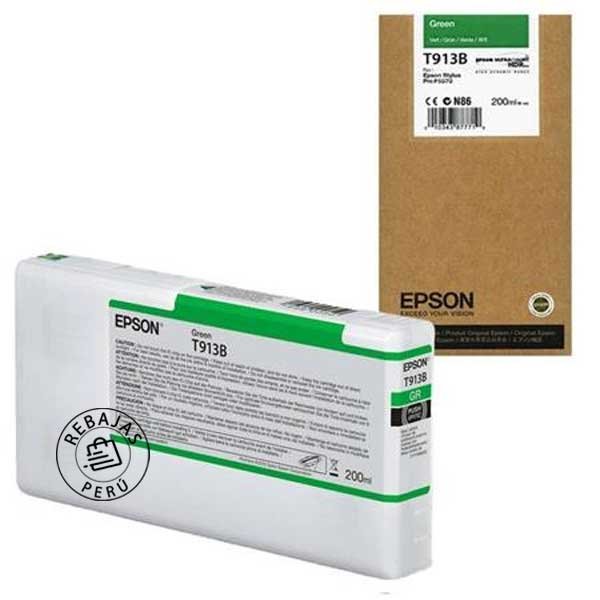 Tinta Epson T913B00 UltraChrome HD Green | Alta calidad y durabilidad