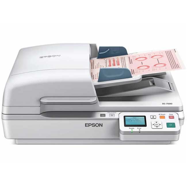 Escáner Epson WorkForce DS-7500 40ppm Dúplex Color ADF 100 hojas USB y Red