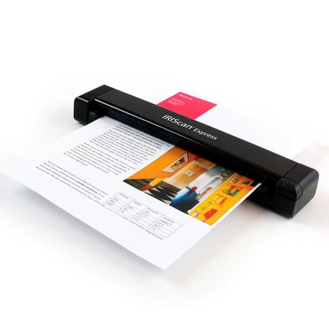 Escáner portátil IRIScan Express 4, 8 ppm, USB. Color Negro.