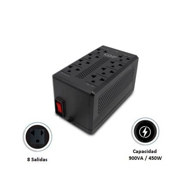 Estabilizador CDP RAVR1008I 900VA 8 Salidas | Protección para PC, TV y Consolas