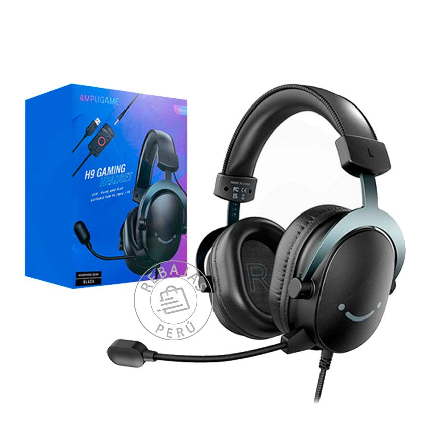 Audifono Gamer Fifine H9 Black 7.1 | Micrófono Desmontable y Sonido Envolvente