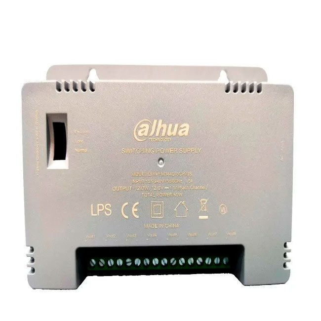 Fuente de Poder Conmutada Dahua PFM344D-8CH-US | 8 Canales, 12V