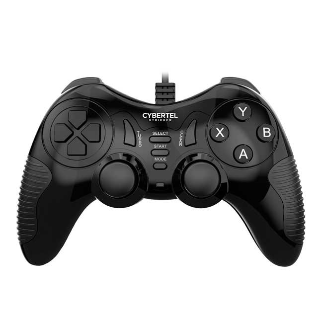 Gamepad USB Cybertel Stricker CYB G101 con Vibración, Joysticks Analógicos y Diseño Ergonómico para PC y Consolas