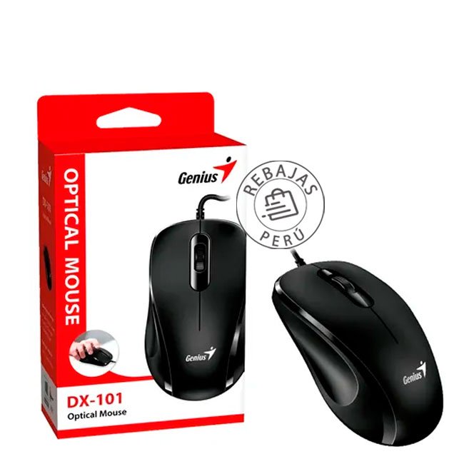Mouse Genius DX-101 USB Óptico 1200 DPI para Oficina Negro