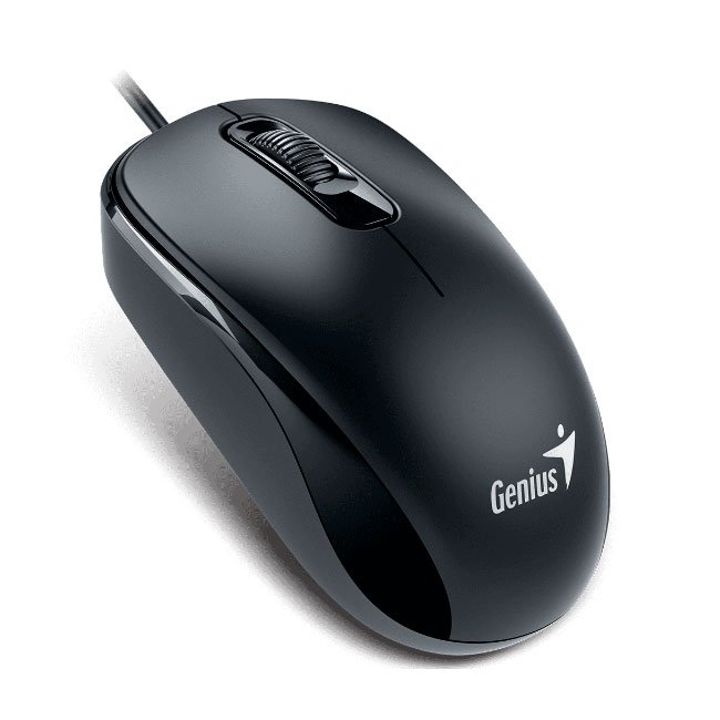 mouse Genius DX-110 con Cable USB | Óptico 1000 DPI, Ergonómico y Compatible con Windows, Mac y Linux
