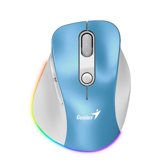 Mouse inalámbrico Genius Ergo 9000S Pro | Bluetooth 5.0, USB-C, RGB