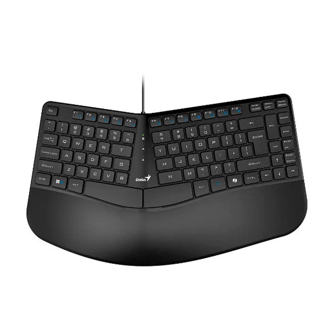 Teclado Ergonómico Genius Ergo KB-700 con Reposamuñecas y Tecla Copilot para Windows 11 – Diseño Cómodo y Profesional
