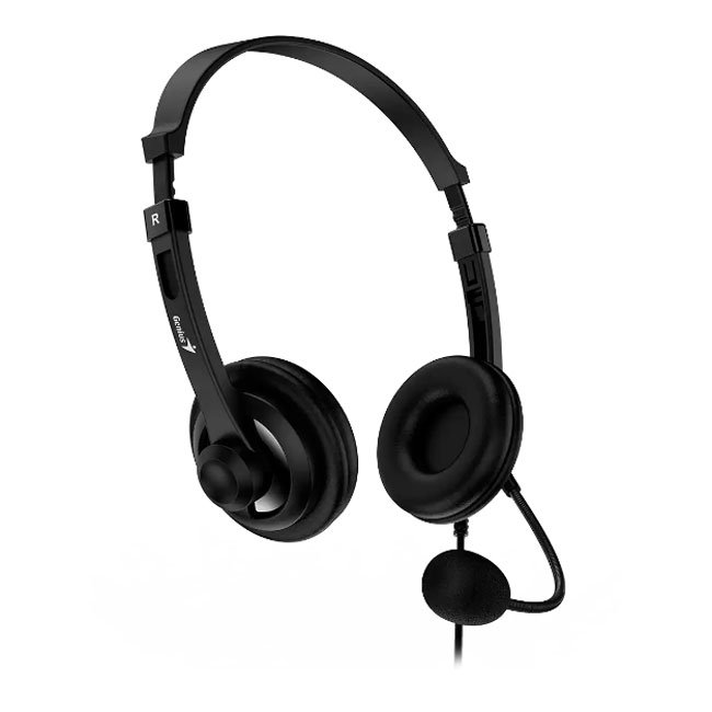 audifono Genius HS-230U con Micrófono USB y Cancelación de Ruido | Sonido Estéreo y Control en Línea