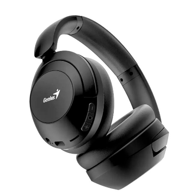 audifono Genius HS-810BT Bluetooth con Micrófono, 40 h de Batería y Sonido Estéreo Plegables con Cable Auxiliar y USB-C