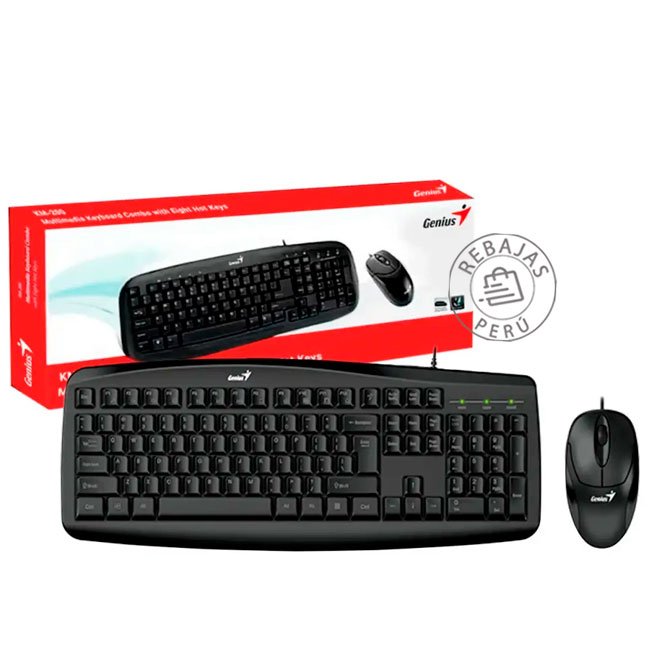 Teclado y Mouse Genius Smart KM-200 USB Multimedia con AI Copilot