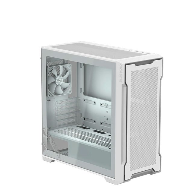 Case Gabinete GIGABYTE C102 GLASS ICE Mid Tower Blanco con Vidrio Templado y Filtros de Polvo