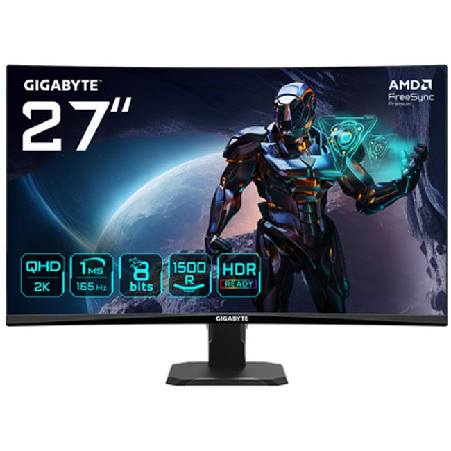 Monitor Gamer Gigabyte GS27QC 27" Curvo QHD 165Hz 1ms VA FreeSync Premium HDR