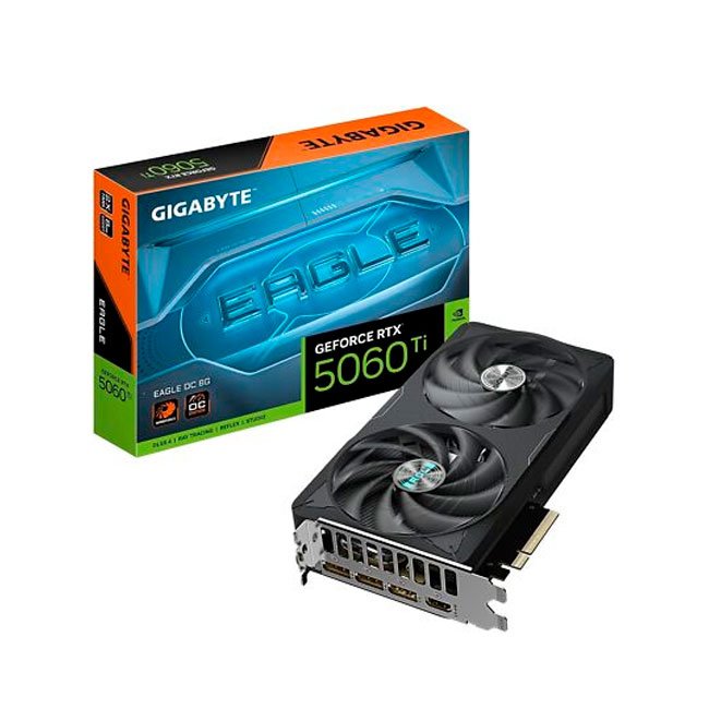 Tarjeta de Video GIGABYTE GeForce RTX 5060 Ti EAGLE OC 8G 8GB GDDR7 PCIe 5.0
