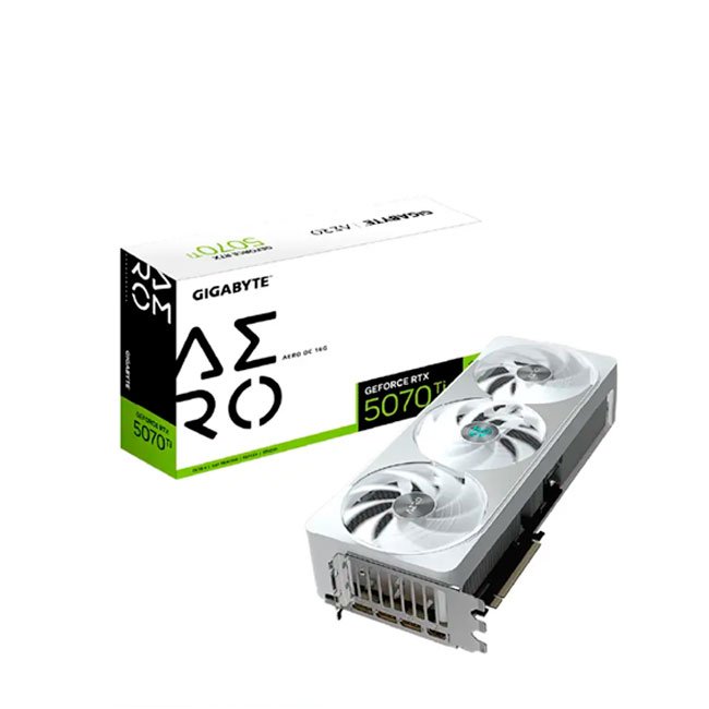 Tarjeta de Video GIGABYTE RTX 5070 Ti AERO OC 16GB GDDR7 PCIe 5.0 | Ultra Rendimiento 4K y 8K