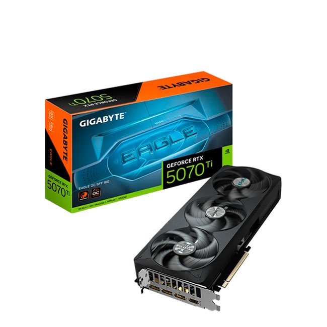Tarjeta de Video GIGABYTE RTX 5070 Ti EAGLE OC SFF 16GB GDDR7 PCIe 5.0 – Compacta, Potente y Silenciosa