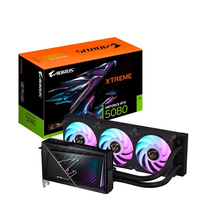 Tarjeta de Video GIGABYTE AORUS RTX 5080 XTREME WATERFORCE 16GB GDDR7 PCIe 5.0 | GPU de Alta Gama