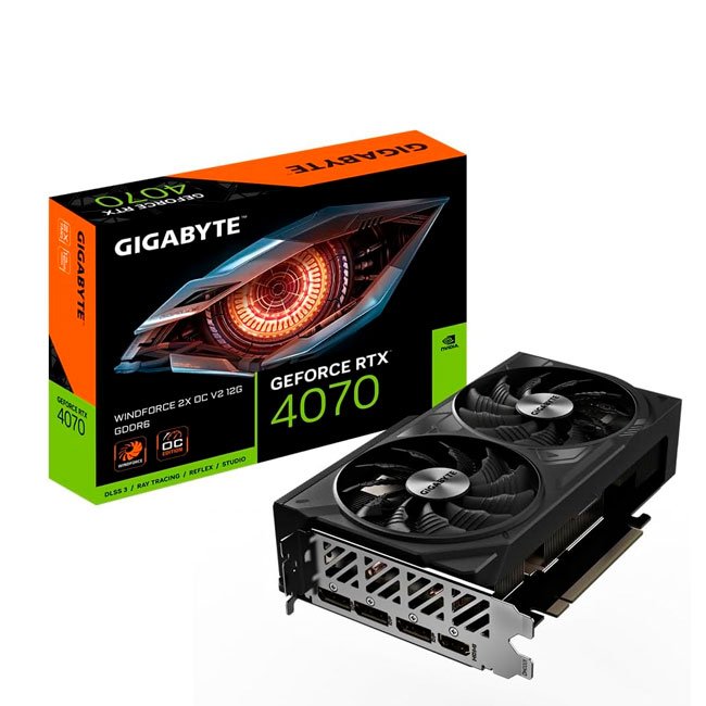 Tarjeta de Video Gigabyte RTX 4070 WINDFORCE 2X OC V2 12GB GDDR6 PCIe 4.0 | 8K Ultra HD