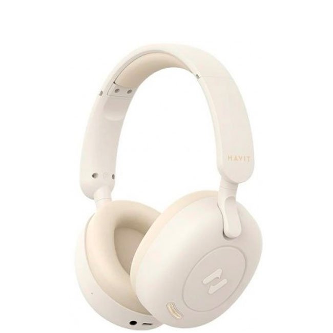 Audífono Inalámbrico Havit H655BT Beige Bluetooth 5.3 con Cancelación de Ruido y Batería 76H