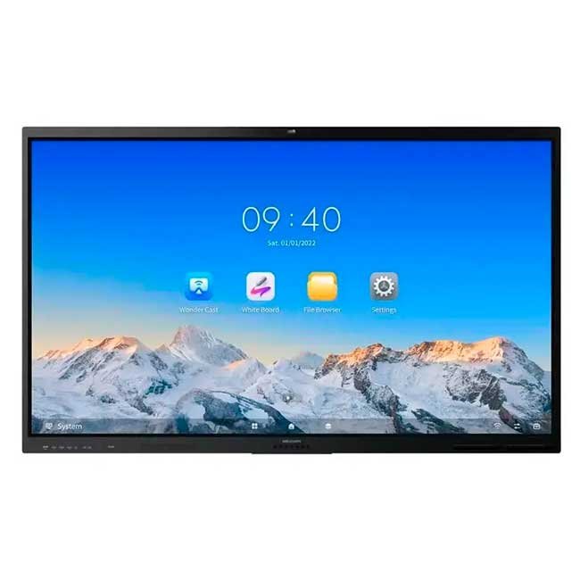 Pantalla Interactiva 4K 65” Hikvision DS-D5B65RB/EL – Resolución UHD, 40 Puntos Táctiles, Android 13, Wi-Fi y USB 3.0