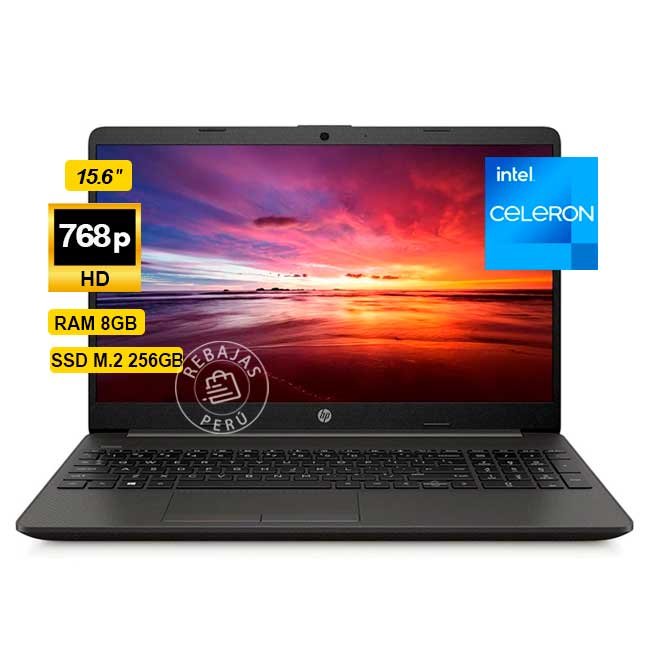 Laptop HP 250 G9 15.6" Celeron N4500, 8GB RAM, 256GB SSD, FreeDOS, Intel UHD, WiFi AC, BT 5.0