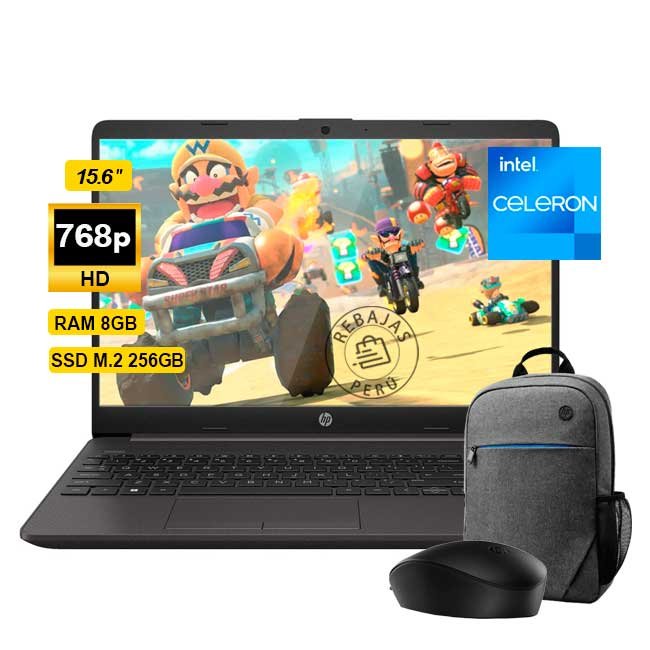 Laptop HP 250 G9 15.6" Celeron N4500, 8GB DDR4, 256GB SSD, HDMI, FreeDOS, Gris