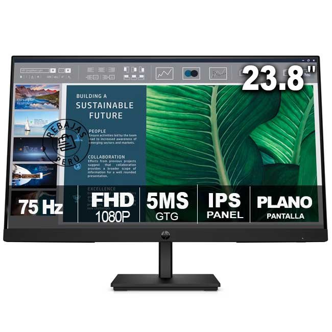 Monitor HP Series 5 Pro 524pf 9D9L6UT 23.8" FHD IPS 350 nits DisplayPort HDMI USB Hub VESA