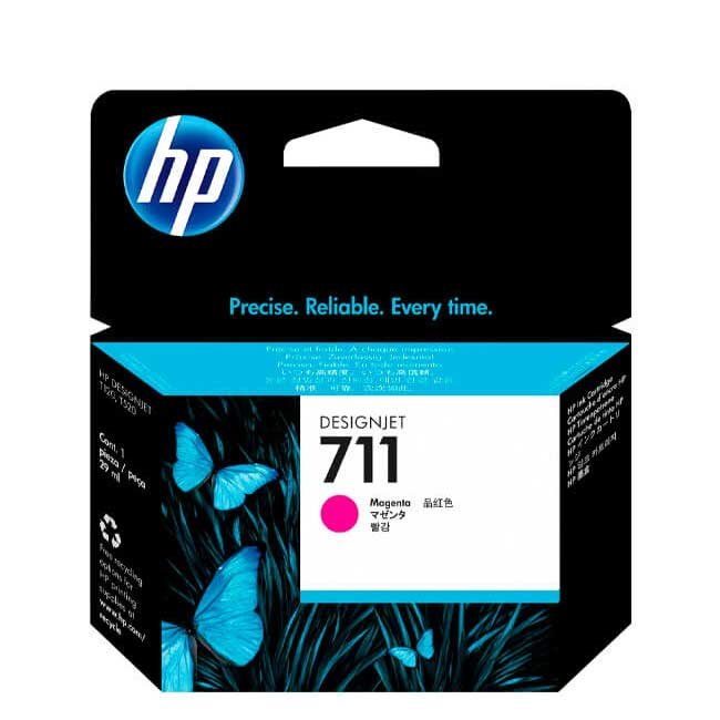 Tinta HP 711 Magenta 29 ml para Impresoras HP T120, T130, T520 y T530 Calidad Garantizada