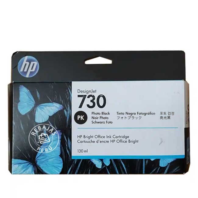 Tinta HP 730 130ml Photo black original P2V67A para plotter HP DesignJet