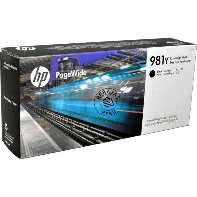 Tinta HP 981Y Black Original L0R16A de Alto Rendimiento 20 000 Pág.