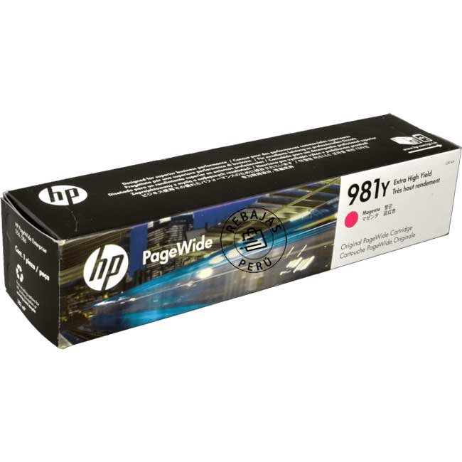 Tinta HP 981Y Magenta Original L0R14A de Alto Rendimiento 16000 Pág.