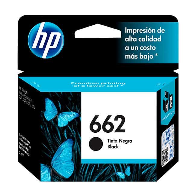 Cartucho tinta HP CZ103AL 662 negro – original 120 páginas