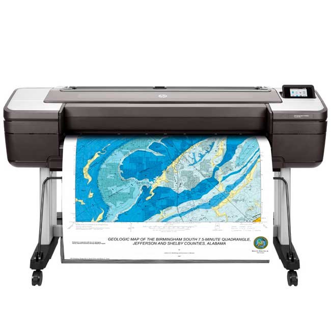 HP DesignJet T1700dr PostScript 44” – Impresora de gran formato con doble rollo, seguridad avanzada, 6 tintas, 2400x1200 ppp, 500 GB y PostScript 3