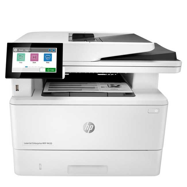 Multifuncional Láser Monocromática HP LaserJet Enterprise M430f, Impresora, Copiadora, Escáner y Fax, Ethernet, USB.
