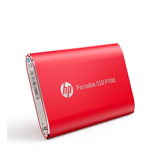 SSD Externo HP P500 500GB Rojo – USB 3.1 Tipo-C, Lectura 380 MB/s, Compatible con PC.