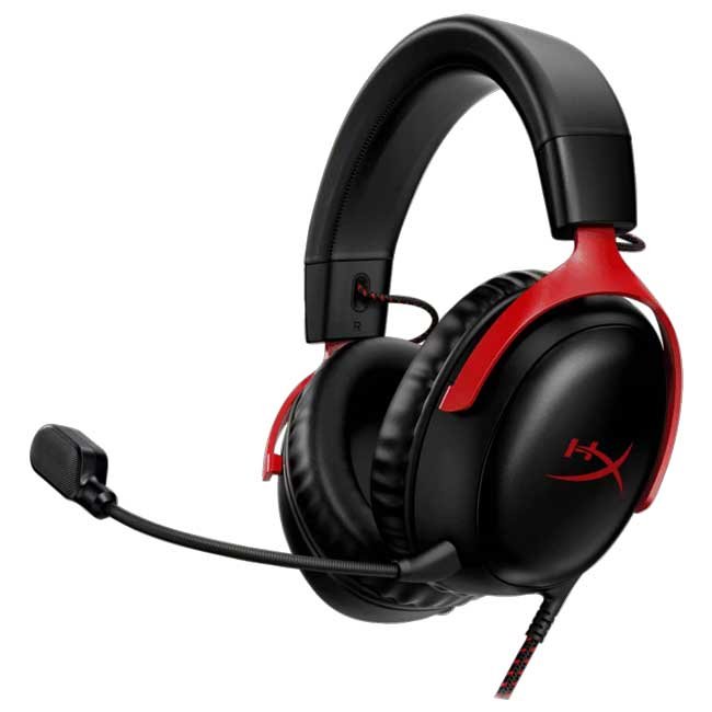 Auriculares HyperX Cloud III Negro y Rojo 727A9AA con sonido envolvente