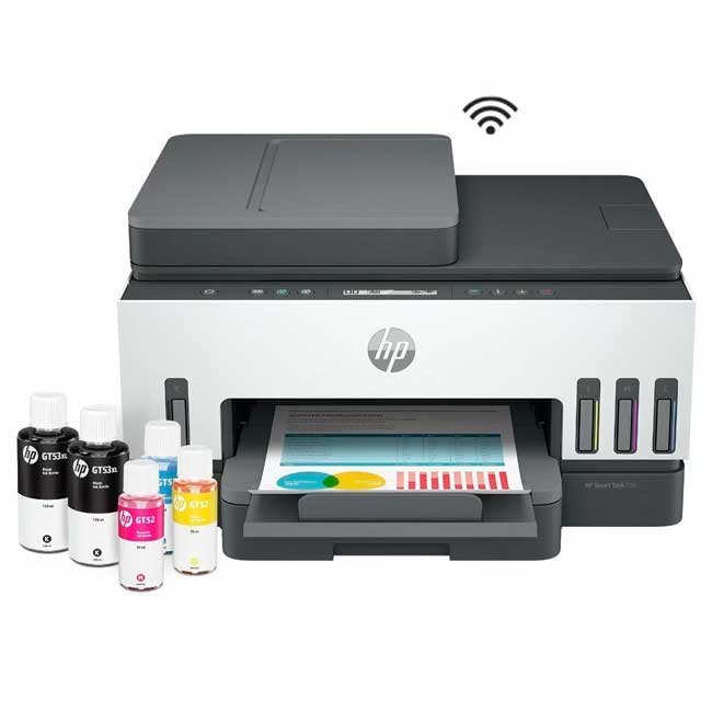Impresora Multifuncional HP Smart Tank 750 Wi-Fi Dúplex con Tinta Continua y ADF | Impresión Económica a Color