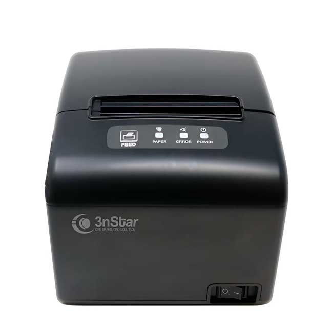 Impresora térmica de tickets 3nStar RPT006 de 80mm, interfaz  Bluetooth Ethernet, USB. Color Negro.