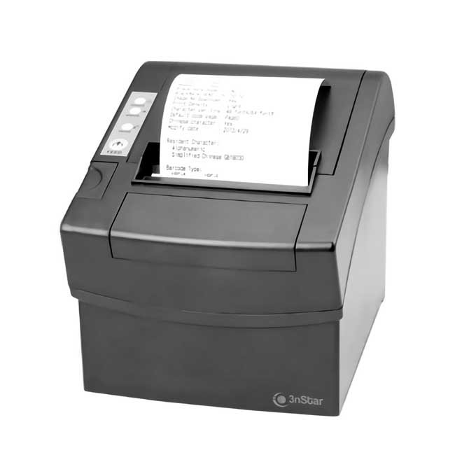 Impresora térmica 3nStar RPT010 – 80mm, corte automático, 260mm/s, USB, Ethernet, serial, compatible con Windows, Linux, Android y macOS