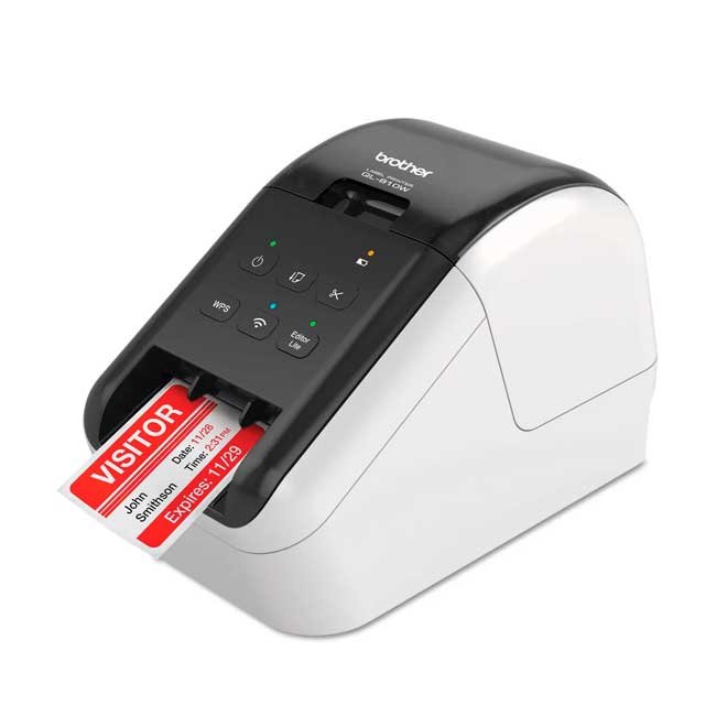 Impresora de Etiquetas Brother QL-800 Térmica 300x600 dpi USB Negro y Rojo DK-2251