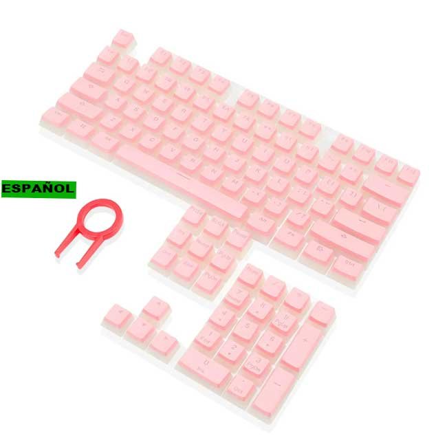 Keycaps Redragon SCARAB A130P-SP PINK en Español | Teclas PBT Rosadas
